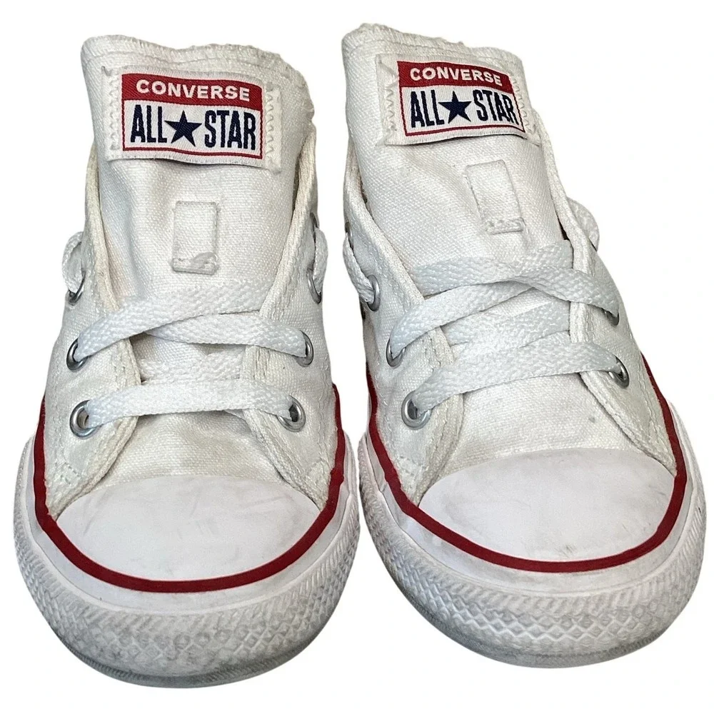 Converse Chuck Taylor All Star Low White Youth Sz 1 Kids Classic Canvas Sneakers